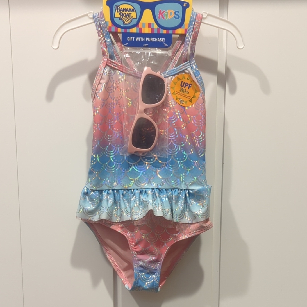 New Kids Banana Boat Swim Set - Pink and Blue 4T